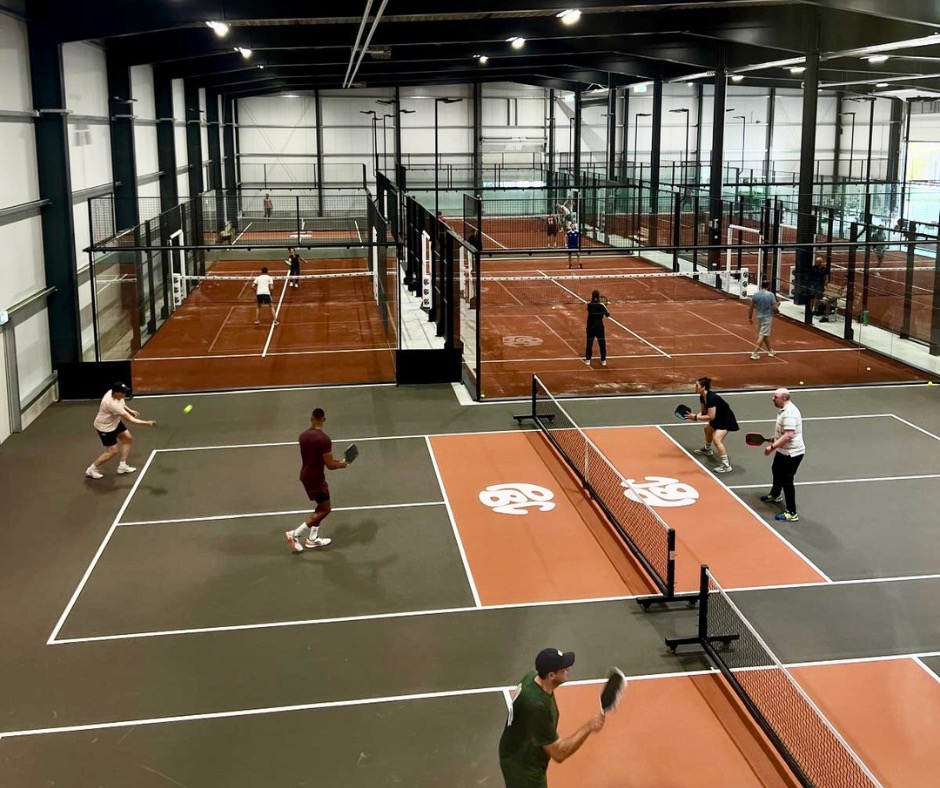 Pickleball and padel courts at the PBC Center